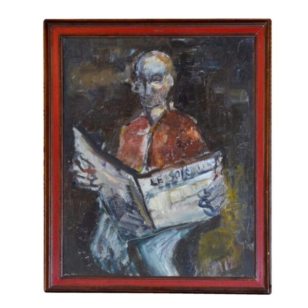 SOLD - Man with Newspaper & Glasses