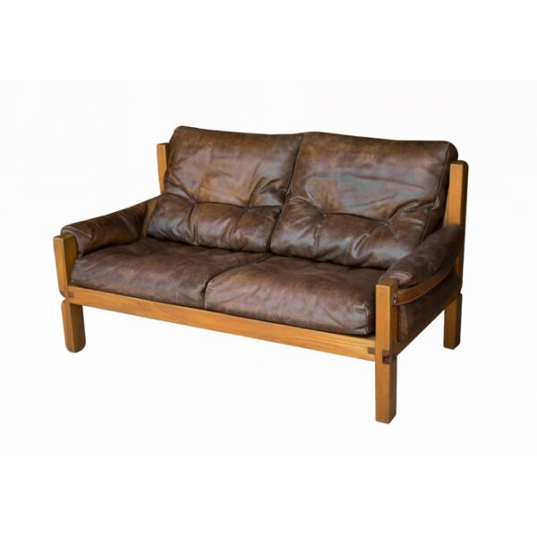 SOLD - S22 Two-Seat Sofa - Pierre Chapo - France 1960's