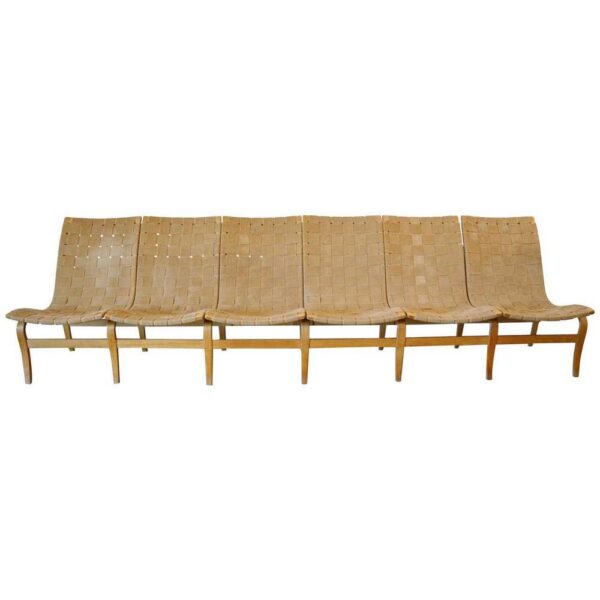 SOLD - Bruno Mathsson's "Eva," Six-Seat Bench