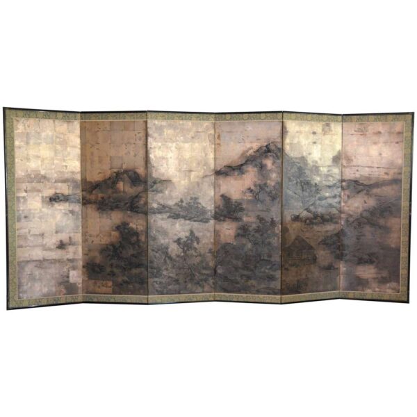 SOLD - Antique Japanese Six-Panel Screen, 19th Century