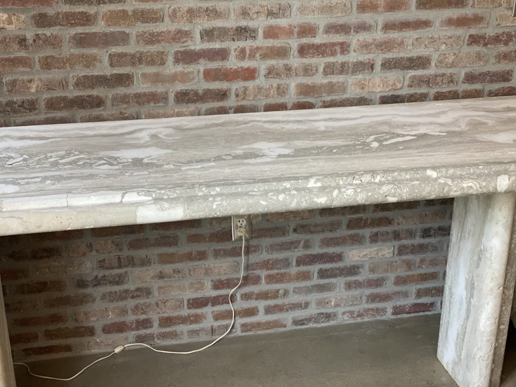 SOLD Travertine Marble Console Table, 1970’s The Renner Project