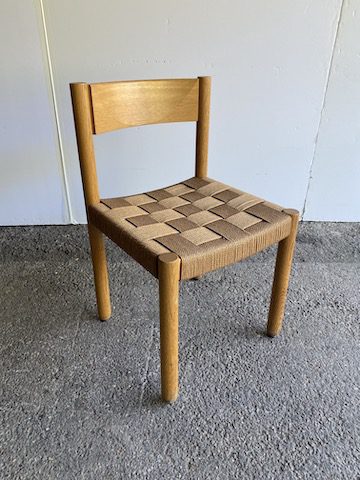 oak woven dining chair