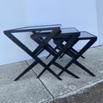 Three Black Glass Nesting Tables, France, 1950's - Image 5