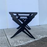 Three Black Glass Nesting Tables, France, 1950's - Image 6