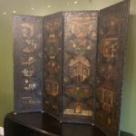 18th Century European Leather Screen in Chinoiserie - Image 4