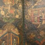 18th Century European Leather Screen in Chinoiserie - Image 7