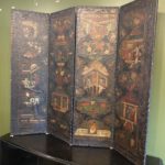 18th Century European Leather Screen in Chinoiserie - Image 12