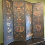 18th Century European Leather Screen in Chinoiserie - Image 13