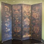 18th Century European Leather Screen in Chinoiserie - Image 14