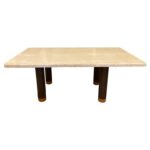 Sold - Travertine Dining Table, Italy, 1970's