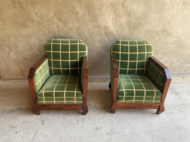 Pair of Art Deco Upholstered Chairs, France, 1930’s The Renner Project