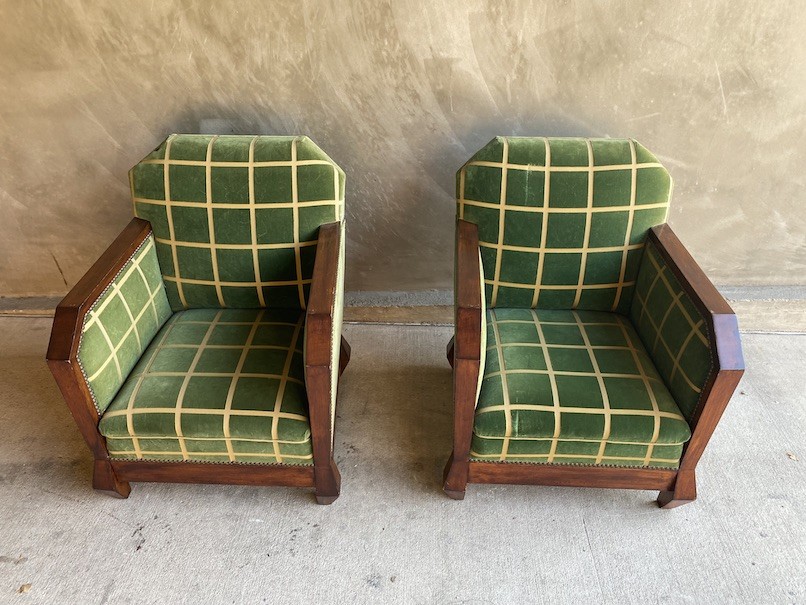 Pair of Art Deco Upholstered Chairs, France, 1930’s The Renner Project