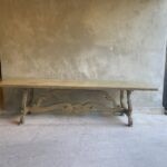 SOLD - Olive Green 10' Dining Table, Italy, 1920's - Image 2
