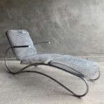 Streamlined Moderne Era Nickel Wire Chaise Lounge, USA, 1940's - Image 7
