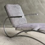 Streamlined Moderne Era Nickel Wire Chaise Lounge, USA, 1940's - Image 6