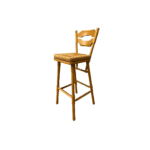 Turned Oak Rush Seat Barstools, Belgium, 1960's            (Four Available)