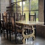 SOLD - Olive Green 10' Dining Table, Italy, 1920's - Image 7