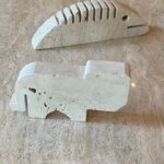 Set of 8 Travertine Animal Figures, Italy, 1970's - Image 5