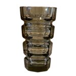 Faceted Glass Vase by Josef Hoffmann, Czech Republic, 1930's