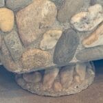 Angular Concrete Planter with Stones, France, 1950's - Image 3