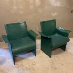 Pair of Matteo Grazzi Leather Armchairs, Italy, 1980's - Image 4