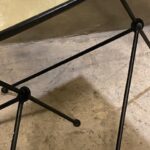 Set of Three Metal and Mirror Nesting Tables, France, 1950's - Image 4