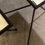 Set of Three Metal and Mirror Nesting Tables, France, 1950's - Image 5