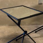 Set of Three Metal and Mirror Nesting Tables, France, 1950's - Image 6