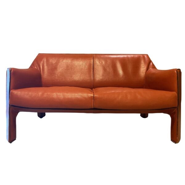 SOLD-CAB 415 Loveseat by Bellini for Cassina, Italy, 1980's