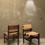 Set of Six Wood and Leather Dining Chairs, France, 1970's - Image 4