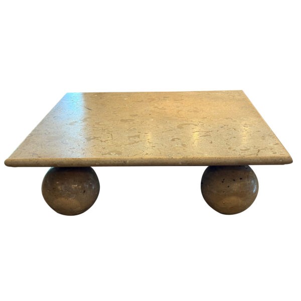 Post-Modern Honed Marble Cocktail Table, Italy, 1980's