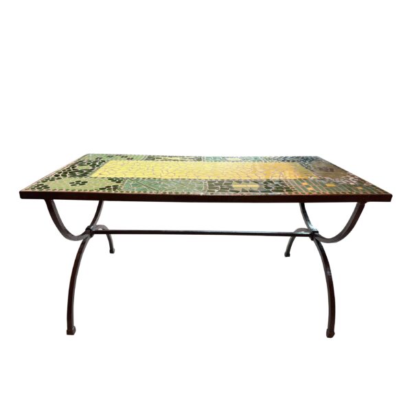 Green Mosaic Cocktail Table, France, 1950's