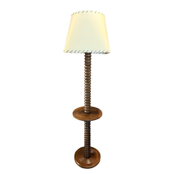 Dudouyt Floor Lamp with Side Table, France, 1930's