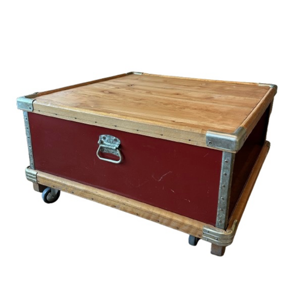 Red Suroy Crate Cocktail Table, France, 1980's