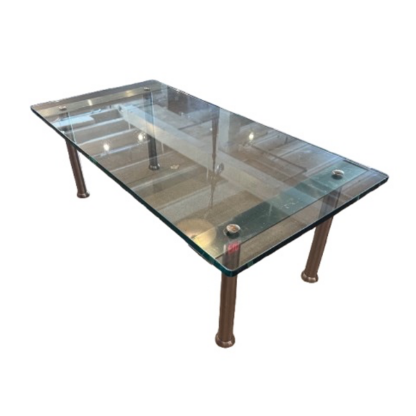 Steel and Glass Cocktail Table, Italy, 1960's