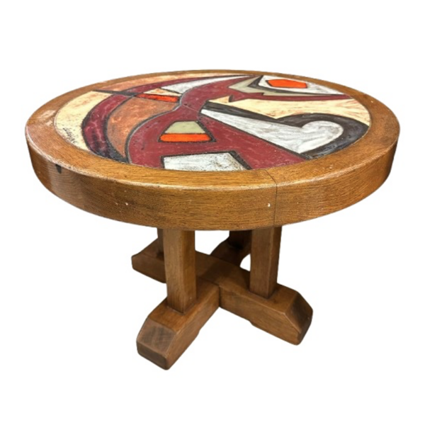 Picard Signed Table, Vallaurais, France, 1960's