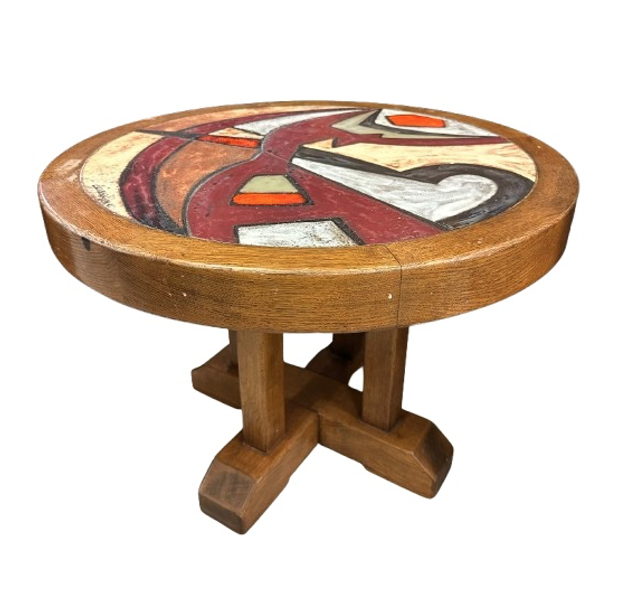 Picard Signed Table, Vallaurais, France, 1960's